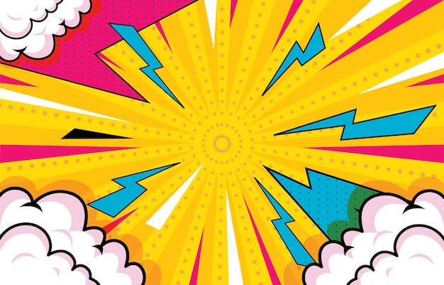 Plantilla de fondo de arte pop