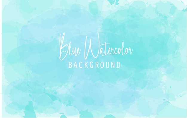 Plantilla de fondo azul nwatercolor