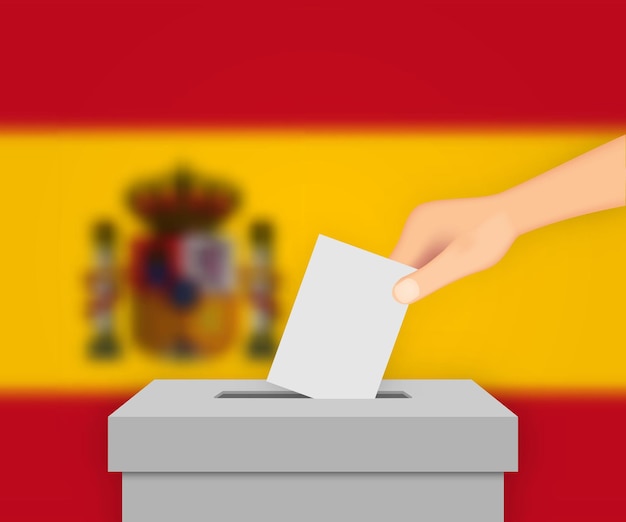 Plantilla de fondo de banner electoral de españa para su diseño