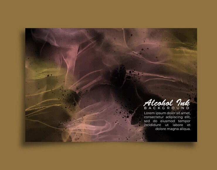 Vector plantilla de fondo de banner de fluido de acuarela de tinta de alcohol