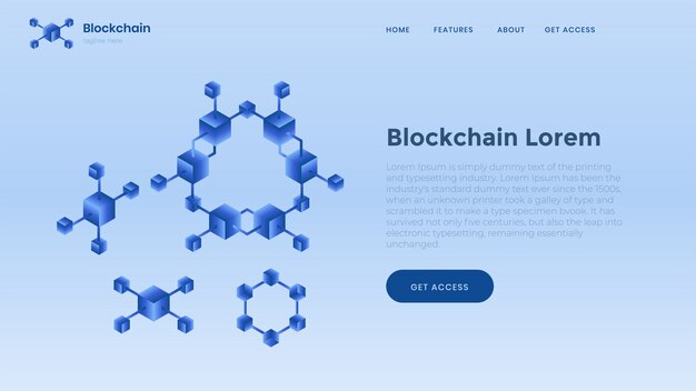 Plantilla de fondo blockchain. finanzas y dinero digital.