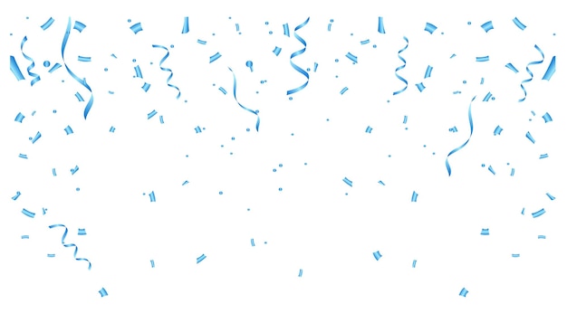 plantilla de fondo para la celebración de la fiesta de confeti azul