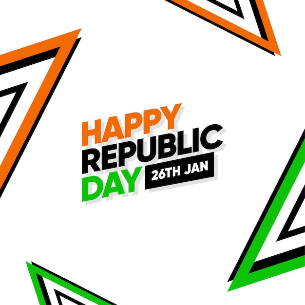 Plantilla de fondo de celebraciones de feliz día de la república india