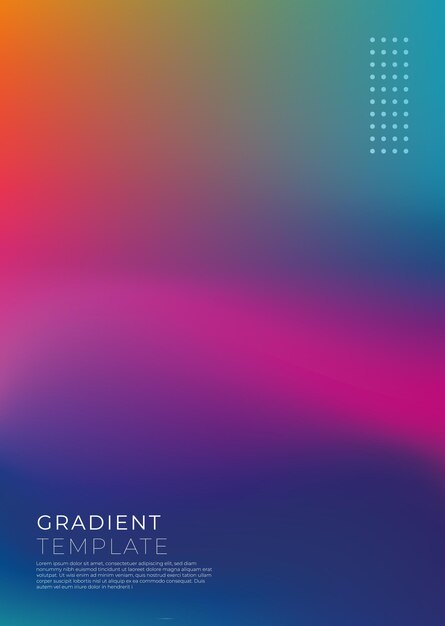 plantilla de fondo de cobertura de gradiente vectorial