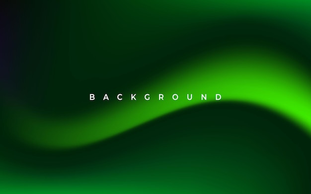 plantilla de fondo de color verde con gráfico vectorial de estilo fluido
