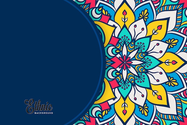 plantilla de fondo colorido mandala