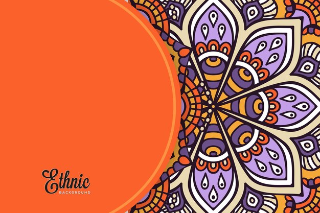 plantilla de fondo colorido mandala