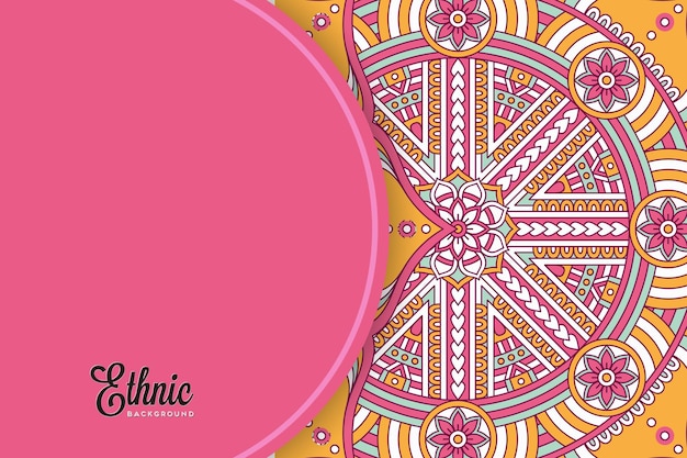 plantilla de fondo colorido mandala