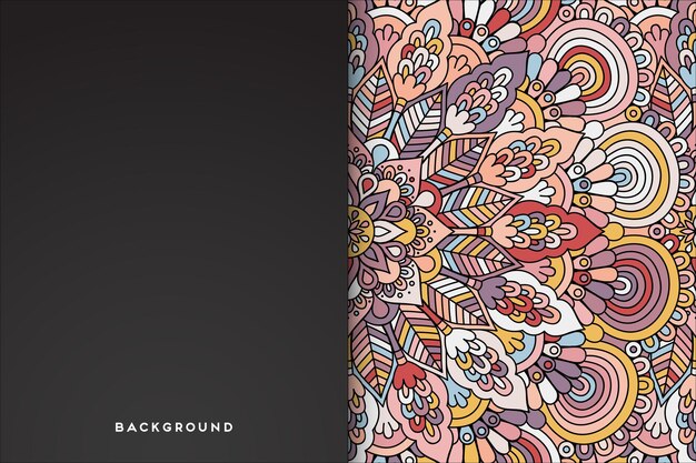 plantilla de fondo colorido mandala