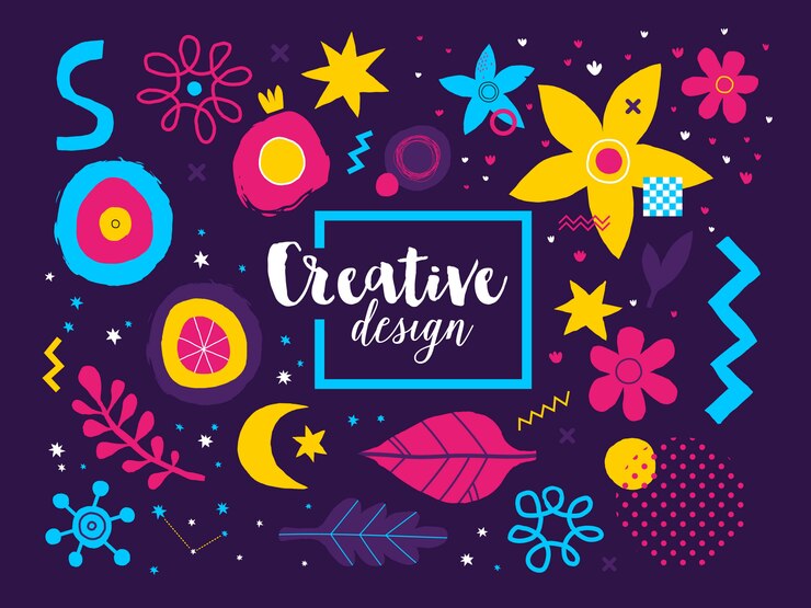 Vector plantilla de fondo creativo con elementos abstractos
