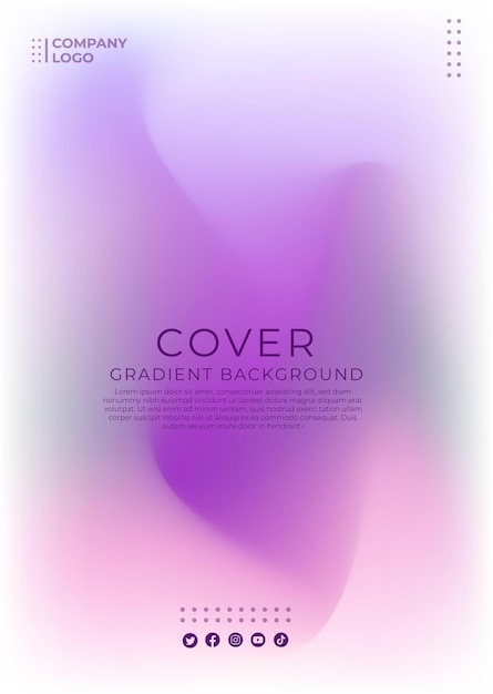 plantilla de fondo de la cubierta de gradiente vectorial para el cartel de la revista del informe anual del folleto