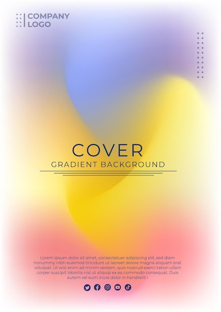 plantilla de fondo de la cubierta de gradiente vectorial para el folleto del informe anual, el cartel de la revista y otros