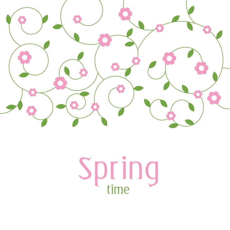 Vector plantilla de fondo decorativo de flores de primavera con espacio para copiar