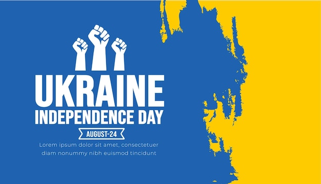 plantilla de fondo del Día de la Independencia de Ucrania tarjeta de pancarta de fondo del concepto de vacaciones