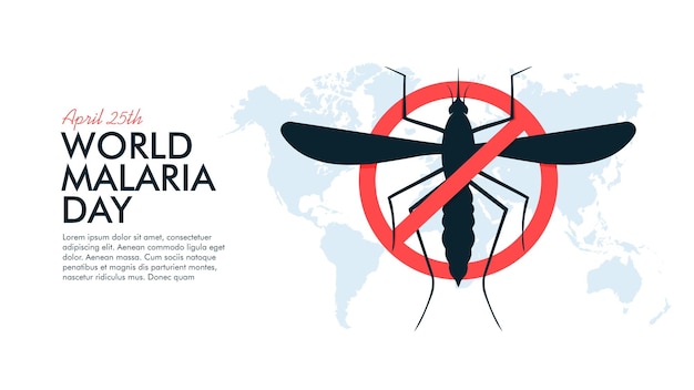 Vector plantilla de fondo del día mundial de la malaria vectorial