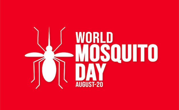 Plantilla de fondo del Día Mundial del Mosquito Tarjeta de cartel de banner de fondo de concepto de vacaciones
