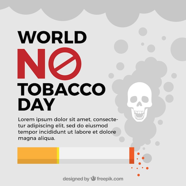 Vector plantilla de fondo del día mundial sin tabaco