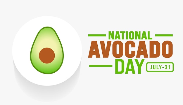 plantilla de fondo del Día Nacional del Aguacate Concepto de vacaciones Utilizar para el fondo de la tarjeta de pancarta del estandarte