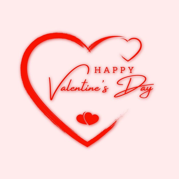 Plantilla de fondo del día de San Valentín de vector letras dibujadas a mano