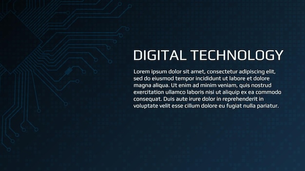 Plantilla de fondo digital abstracta para noticias o artículos de sitios web una placa de circuito y muchos bloques que simbolizan la tecnología blockchain en el fondo vector eps 10