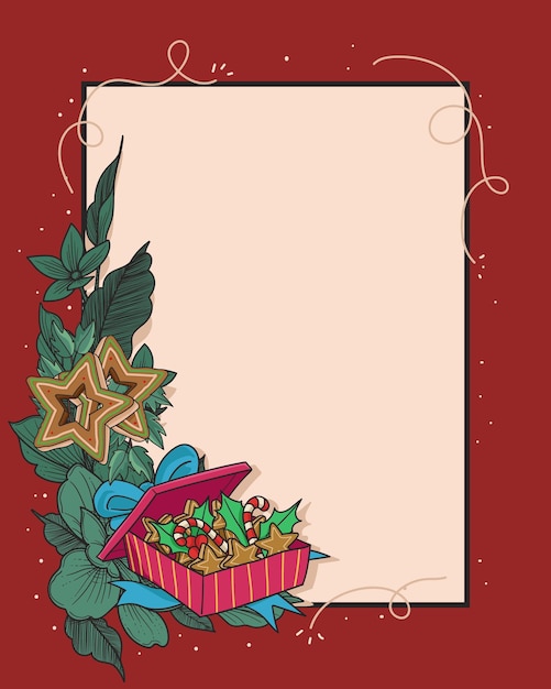 Plantilla de fondo de diseño de diseño de tarjeta de navidad