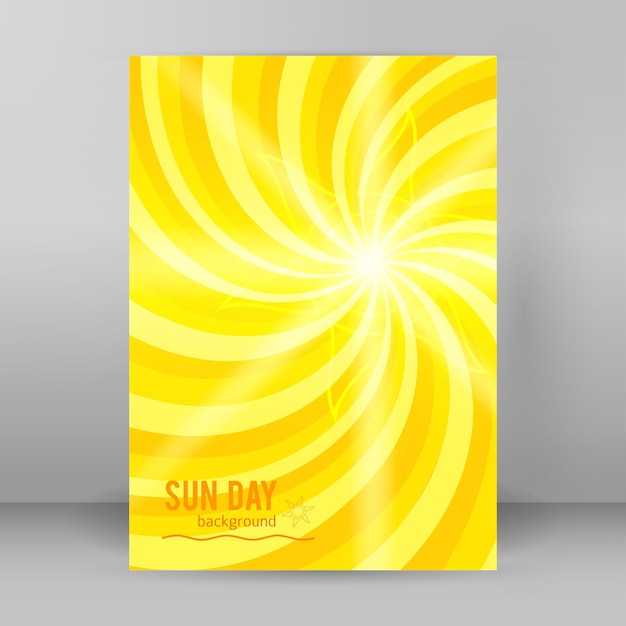 Plantilla de fondo de diseño de elementos sol día verano theme03