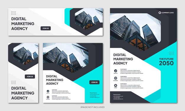 Plantilla de fondo de diseño de folleto corporativo creativo moderno y banner de publicación de redes sociales Instagram