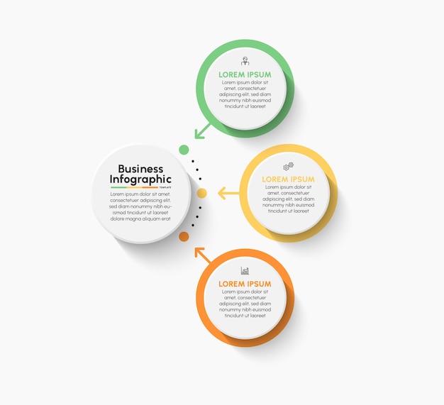 Plantilla de fondo de diseño de infografía empresarial