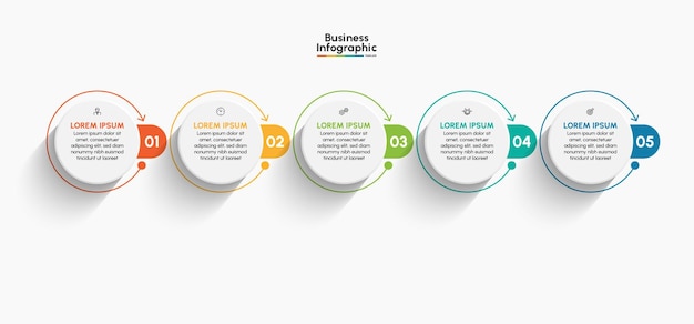 Plantilla de fondo de diseño de infografía empresarial