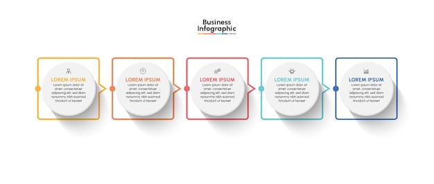 Plantilla de fondo de diseño de infografía empresarial