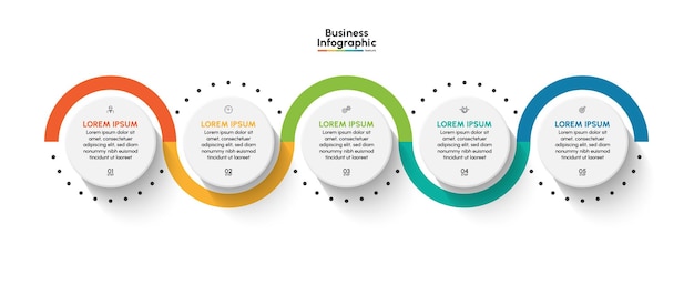 Plantilla de fondo de diseño de infografía empresarial