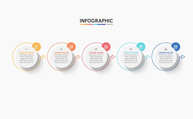 plantilla de fondo de diseño de infografía de negocios