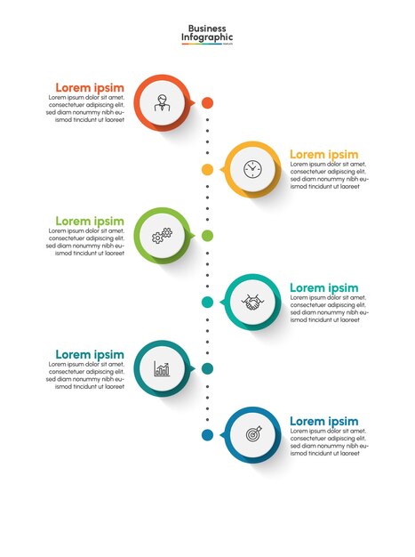 plantilla de fondo de diseño de infografía de negocios