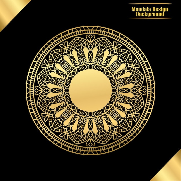 Plantilla de fondo de diseño de mandala de lujo