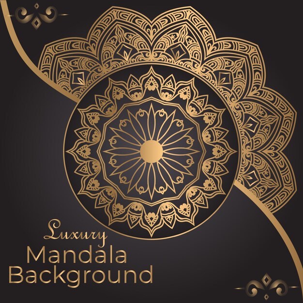 Plantilla de fondo de diseño de mandala ornamental de lujo moderno