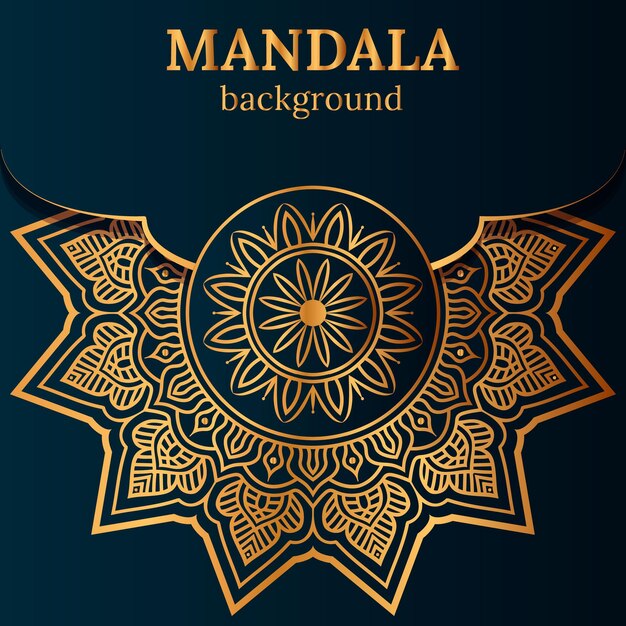 Vector plantilla de fondo de diseño de mandala ornamental de lujo