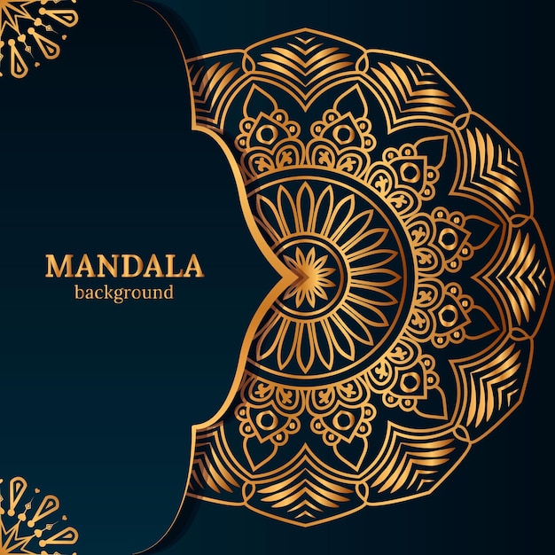 Plantilla de fondo de diseño de mandala ornamental de lujo