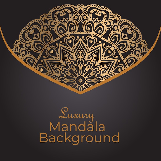 Plantilla de fondo de diseño de mandala ornamental de lujo