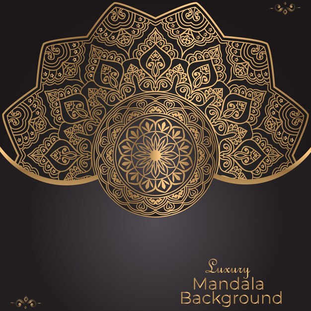 Plantilla de fondo de diseño de mandala ornamental de lujo