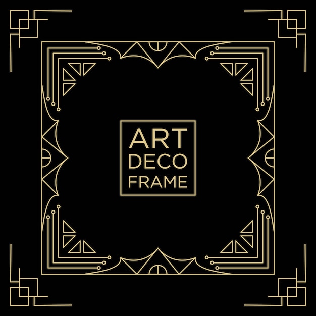 Plantilla de fondo de diseño de marco art deco