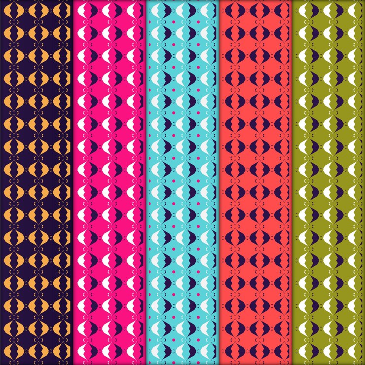 Vector plantilla de fondo de diseño de patrón de repetición textil moderno creativo vector premium