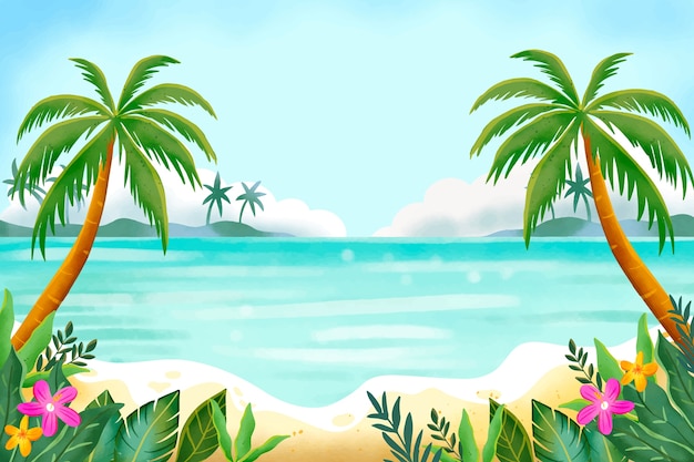 plantilla de fondo del estandarte de Hawai
