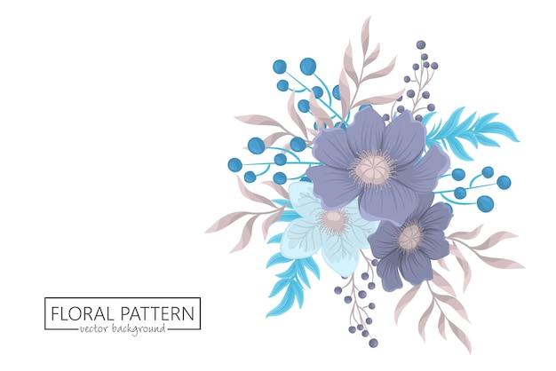 Plantilla de fondo floral abstracta y de moda