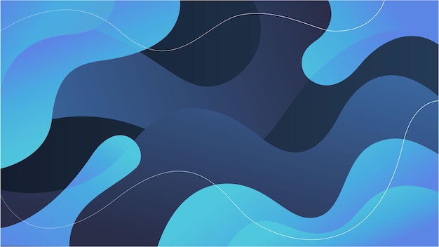 Plantilla de fondo fluido líquido abstracto azul vectorial