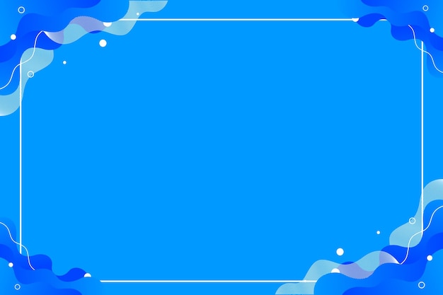 Plantilla de fondo de flujo de líquido abstracto azul brillante