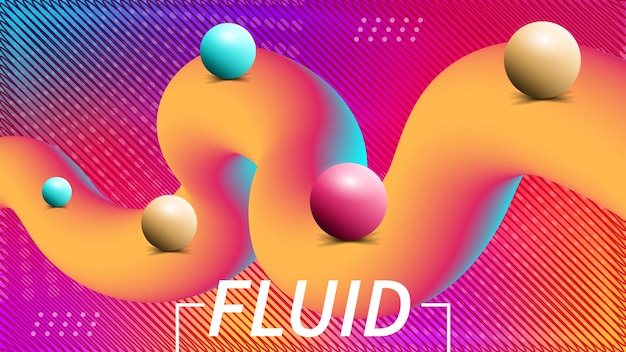 Vector plantilla de fondo de formas fluidas de gradiente vectorial