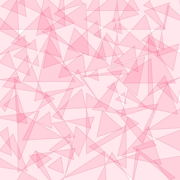 Vector plantilla de fondo con formas de triángulo de color rosa