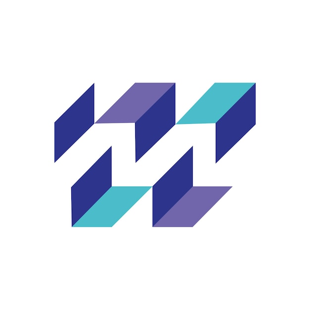 plantilla de fondo geométrico abstracto El diseño de las formas compuestas azules sobre un fondo blanco