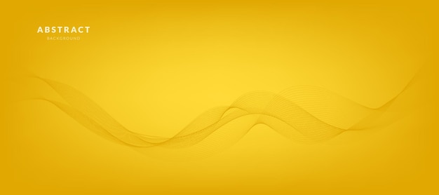 plantilla de fondo de gradiente amarillo abstracto con líneas onduladas