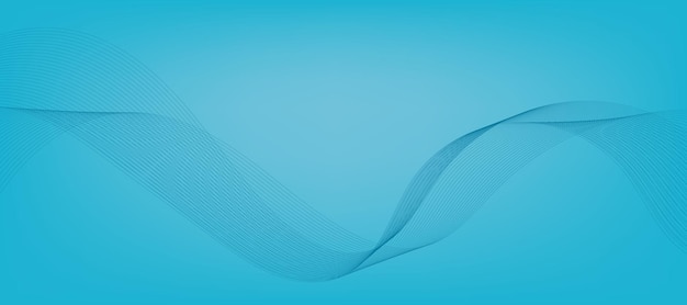 plantilla de fondo de gradiente azul abstracto con líneas onduladas azules fondo de invierno